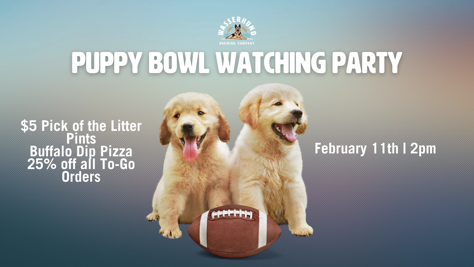 Wasserhund Puppy Bowl Watching Party