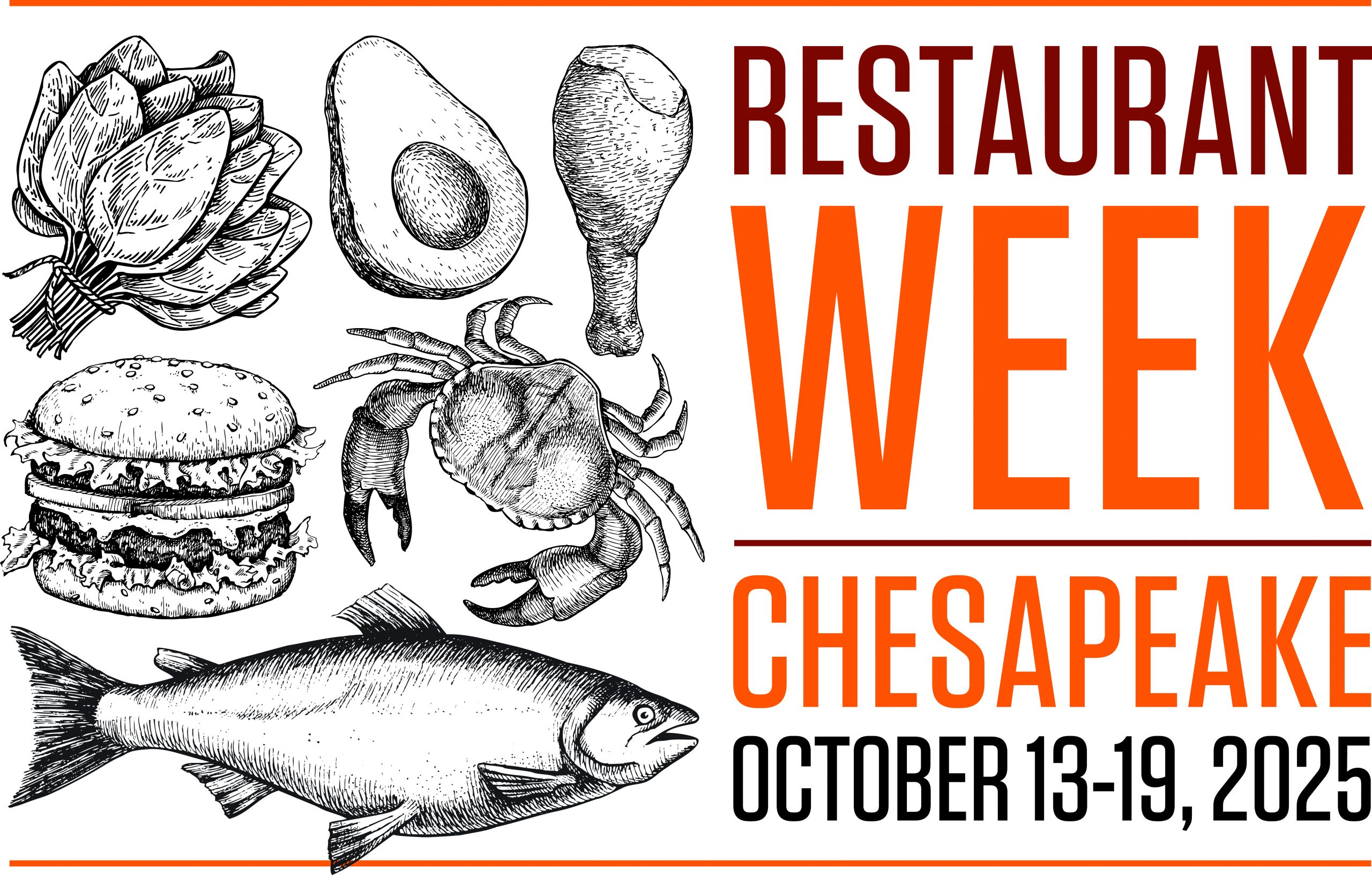 Ches Restaurant Week Logo 2025 Outline Hor 7d07d0df E030 9b76 B92df25e97840f87